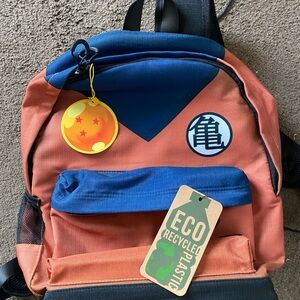 Blue and Orange Anime Style Dragon Ball Z Backpack Kids
